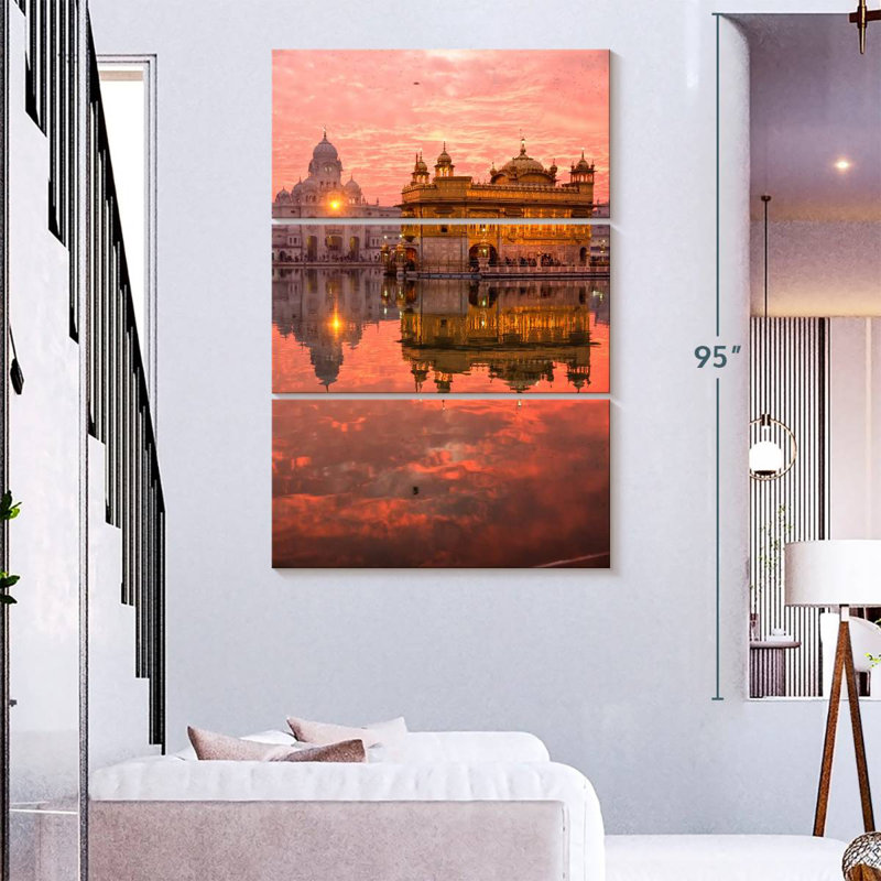 Masam Harmandir Sahib Reflection, 74" H x 48" W