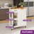 Rolling Portable Dining Serving Utility Small Kitchen Island Cart On Wheels With Trash Can Storage Cabinet For 13 Gallon Garbage Bin