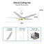 Ventilateur de plafond standard à DEL à 5 pales avec télécommande et ensemble d'éclairage inclus-211823582-211823570-211713695