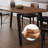 Sintered stone with solid wood dining table set-110399704