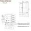 Grand garde-manger autoportant de 41,3 po avec 8 supports à vin | Armoire de rangement en bois avec 8 tablettes de porte, 3 tablettes réglables et 7 tiroirs pour la cuisine et la salle à manger-477719240