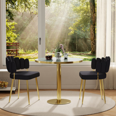 31.5 Marble Top Pedestal Dining Set