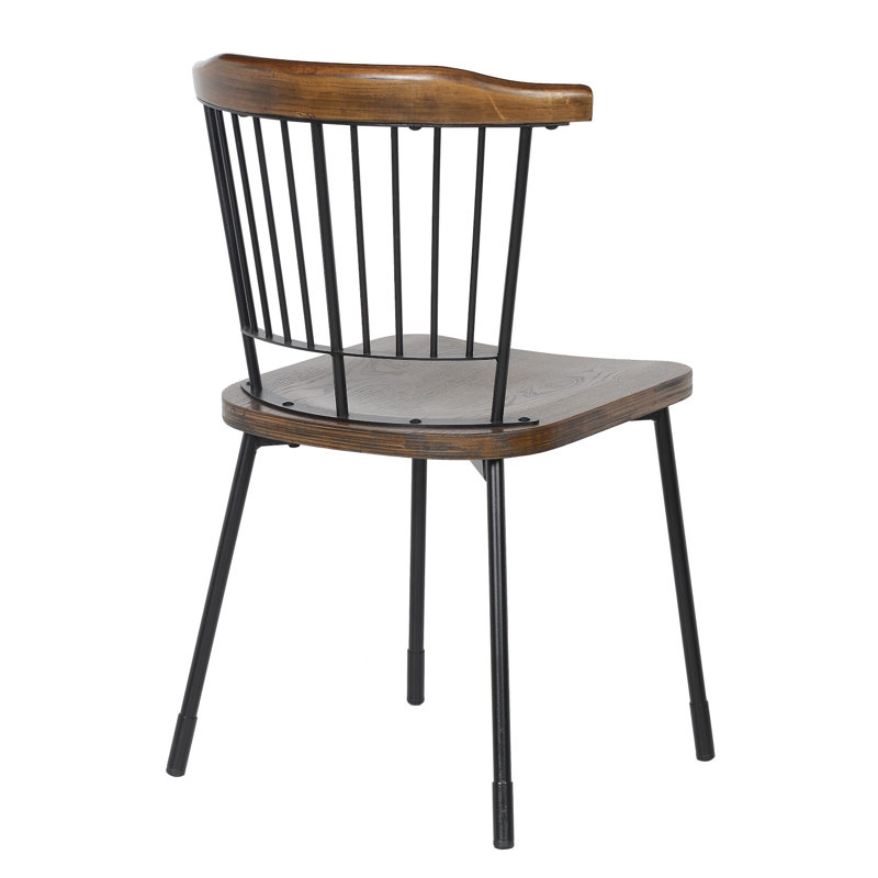 17.91'' H Upholstered Side Chair, Walnut
