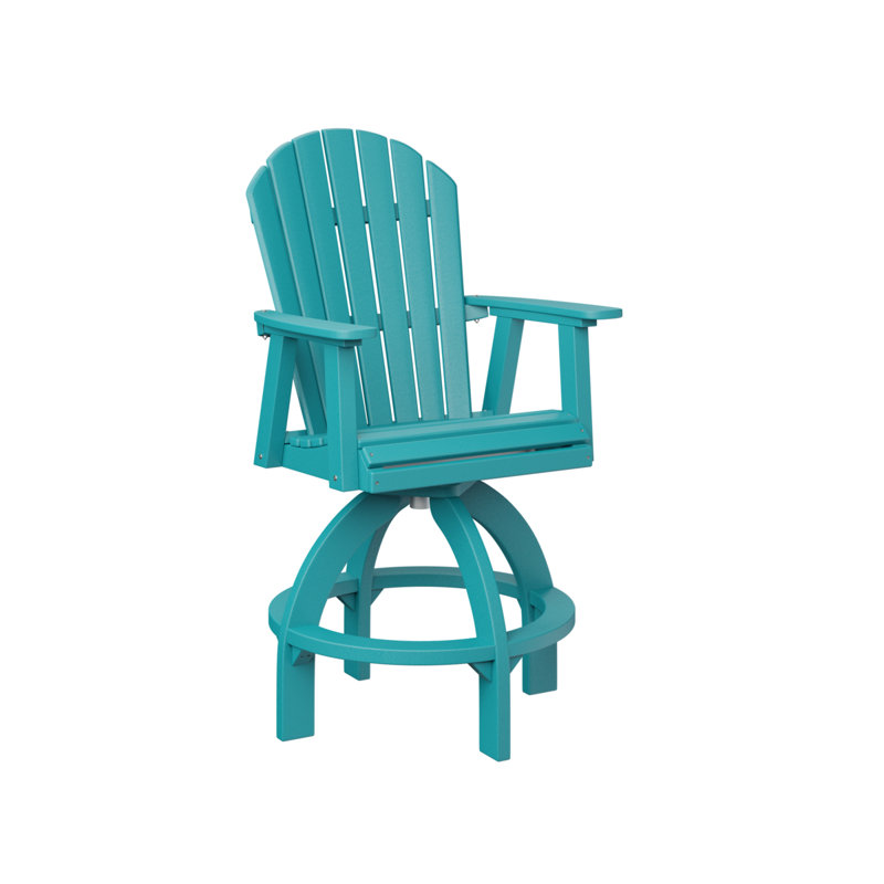 Chaise de bar pivotante berlinoise berlinoise, 26.5", Bleu Aruba