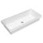 Bassin rectangulaire semi-encastré avec drain central 32 "Whitehaus