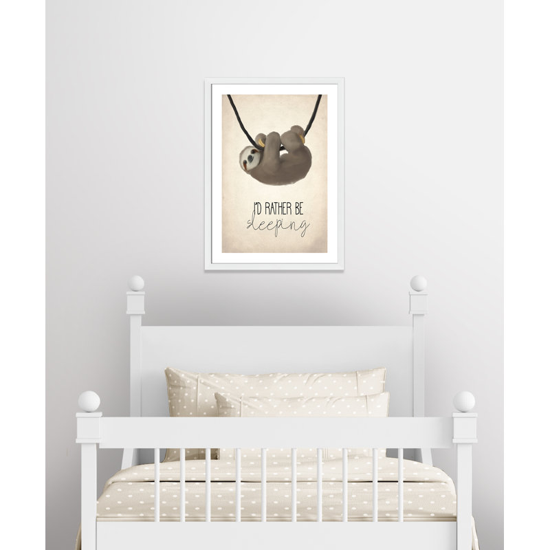 «Sleeping», art encadré, H 36,5 po x l 26,5 po x P 0,63 po, Cadre blanc