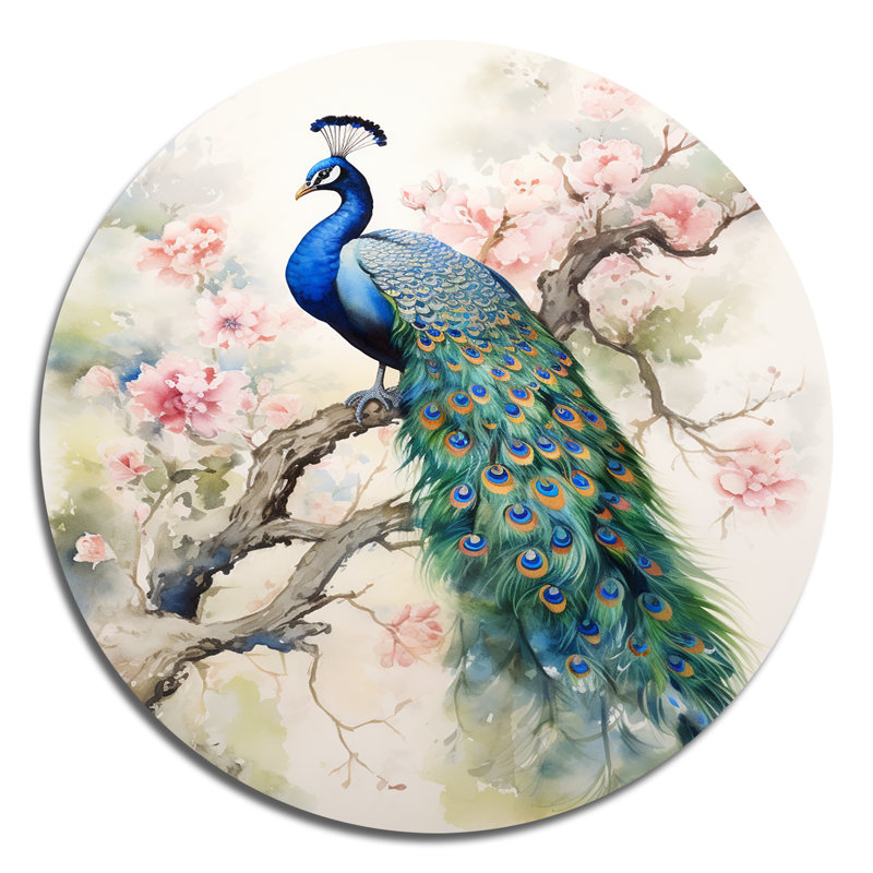Tilko - animaux, art rond en métal, H 16 po x l 16 po
