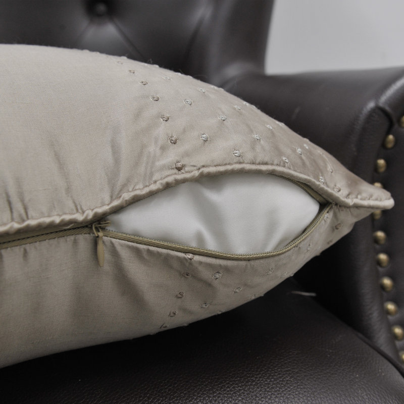 Square Cushion Cover, Pewter Stone