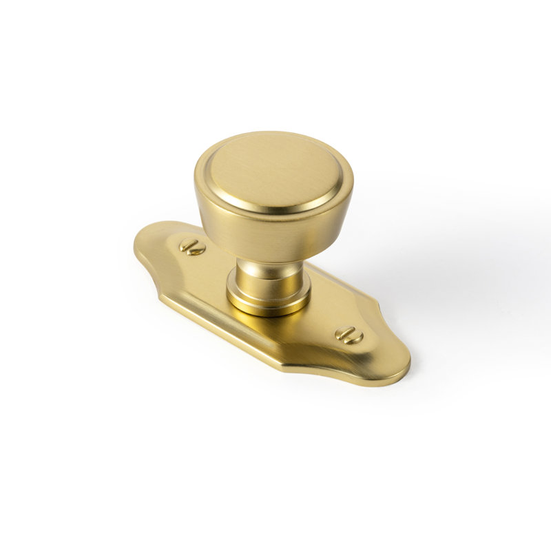 Poignée champignon 1,23 po de diamètre avec plaque arrière (G023), Bronze champagne