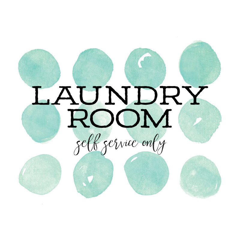 Laundry Room - Textual Art Print, 61 cm H x 91 cm W, Wrapped Canvas