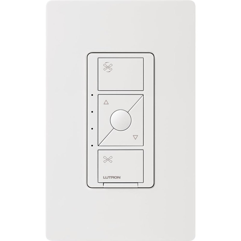 Caseta Smart Lighting 1.5-Amp 4-speed Wireless Smart Touch Fan Control, White