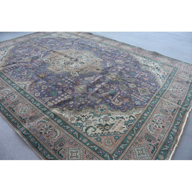 Tapis mauve en laine 115,7x156,3 pouces