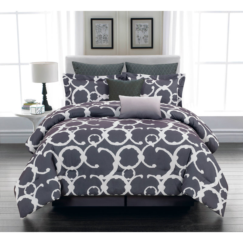 Rhys Polyester Flannel Geometric Shapes Duvet Cover