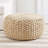 Aarron Hand-Made Jute Braided Ottoman Pouf