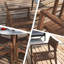 Ensemble de salle à manger 5 pièces pour l'extérieur avec 4 chaises en bois d'acacia Table Table de salle à manger ronde de 47,2 po à lattes ｜ Idéal pour les patios, les jardins, les bords de piscine et les pelouses et à l'intérieur resistance Résistant aux intempéries-1552838725-1552838744