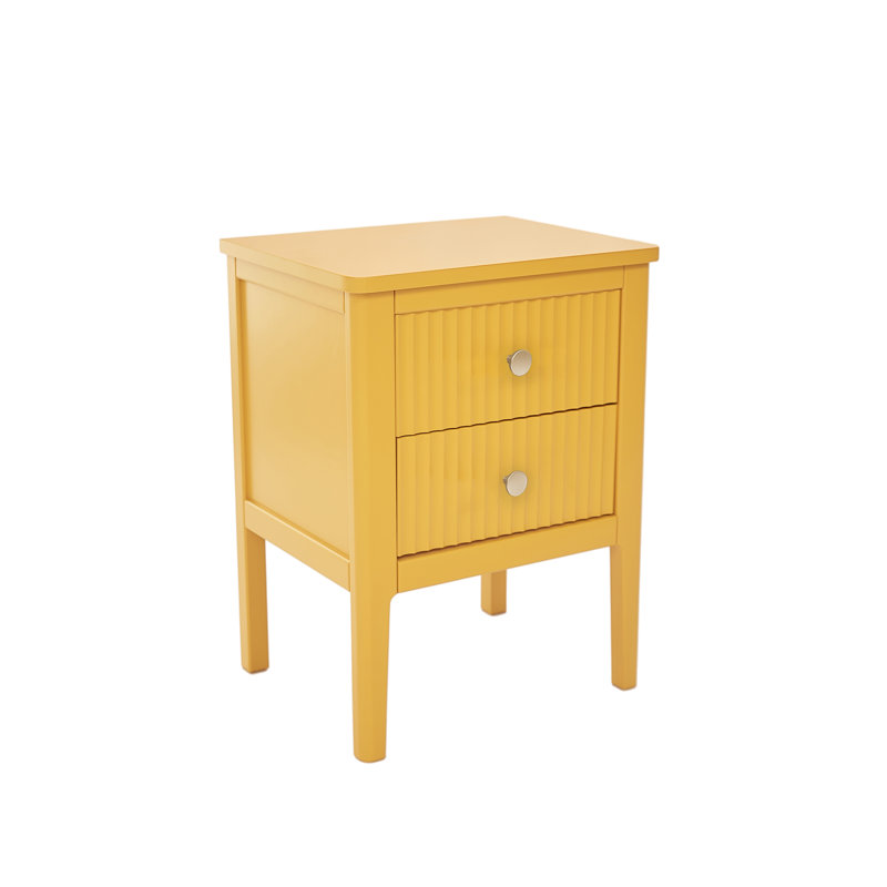 Amiere 42cm W Bedside Table, Mustard