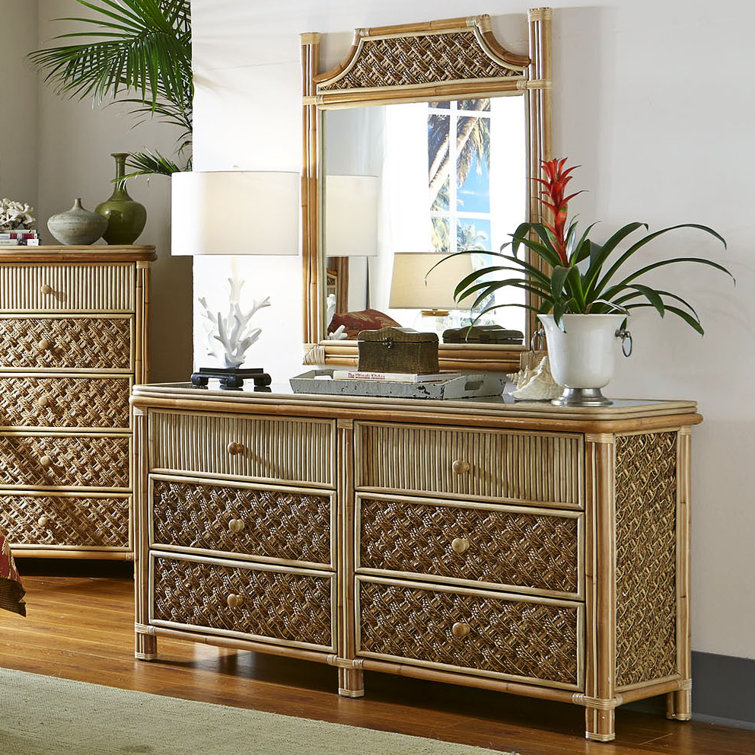 Commode double 6 tiroirs avec miroir Jovani