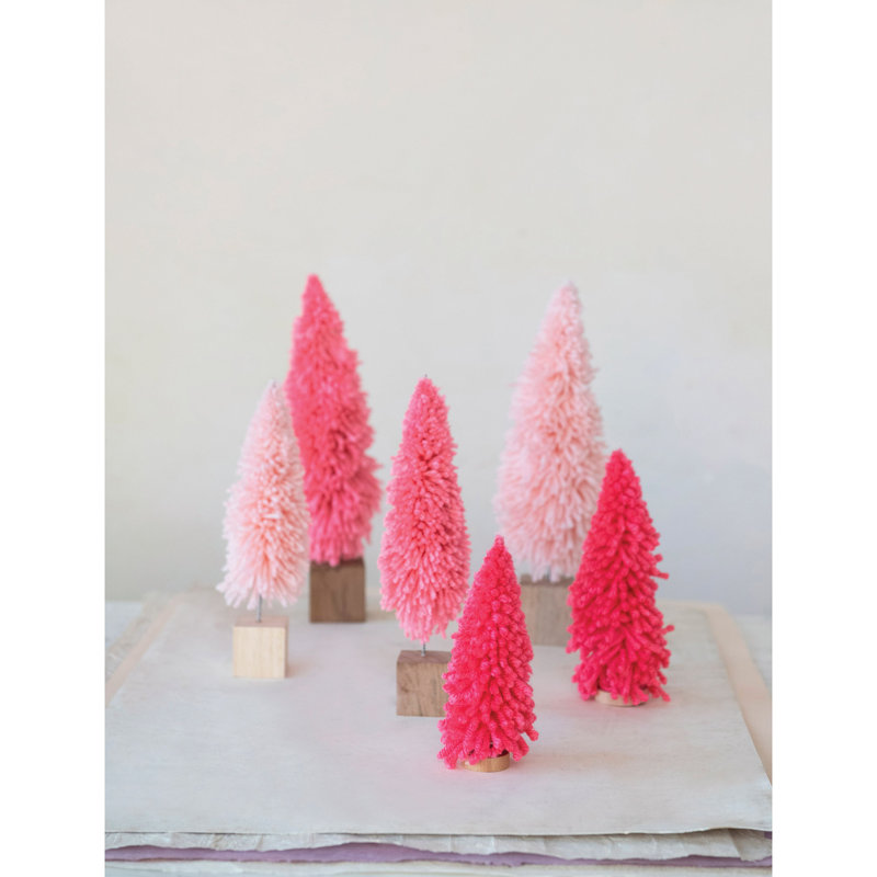 Arbre en tissu avec base en bois