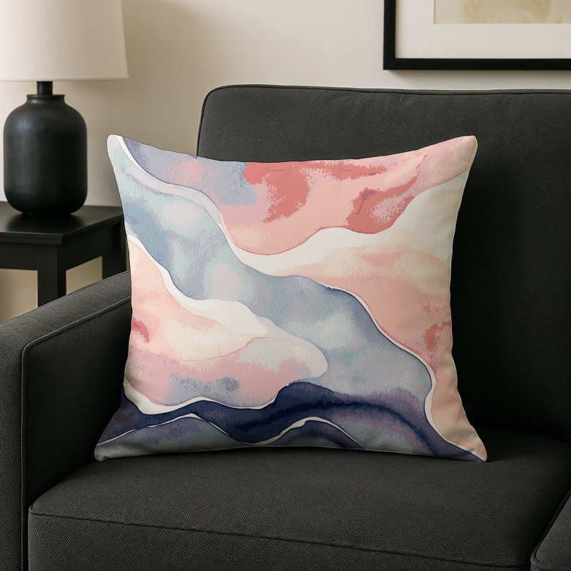 Azure Glow Indoor And Outdoor Throw Pillow, Square 20"