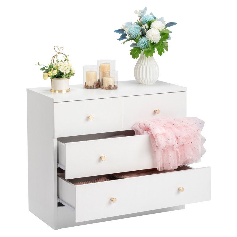 Arignote 4 - Meuble de rangement à tiroirs, Blanc