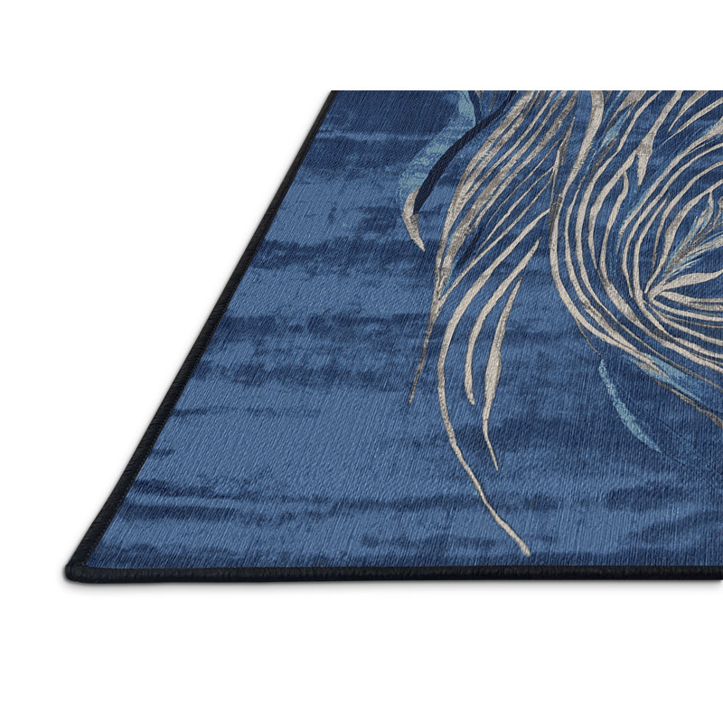 Machine Washable Gray Area Rug, Rectangle 7' x 10'