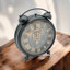 Roman Numeral Metal Quartz Movement / Crystal Tabletop Clock