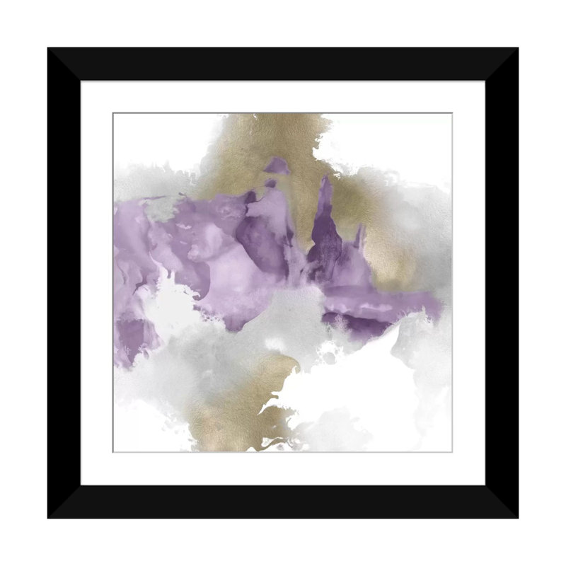 «Derive in Amethyst II», reproduction d'impression, H 16 po x l 16 po x P 1 po, Impression encadrée, Noir