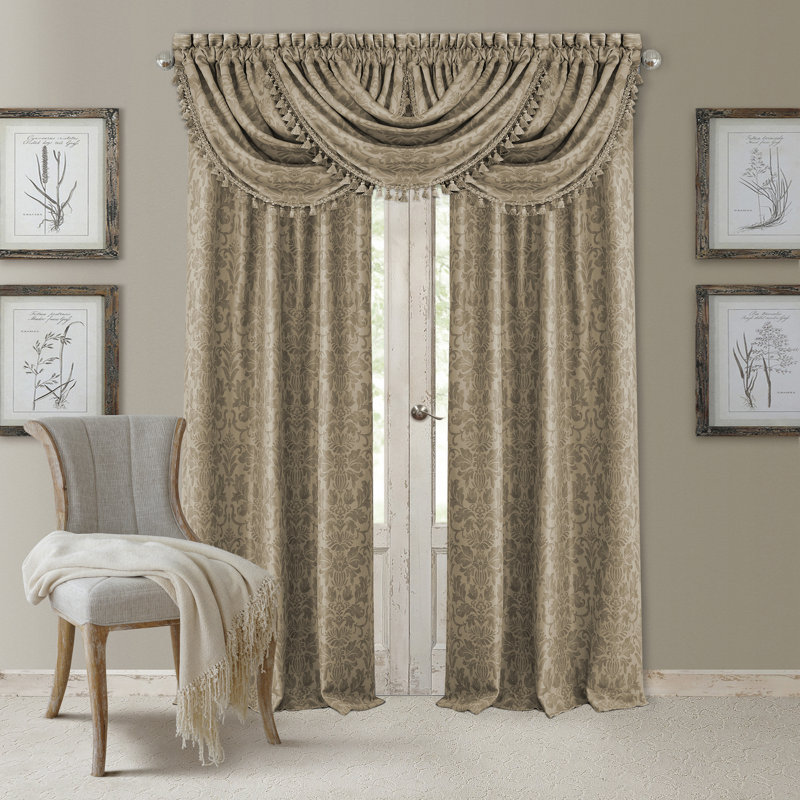 Panneau de rideau simple occultant avec passe-tringle Alicia, Taupe, l 52" x L 95"