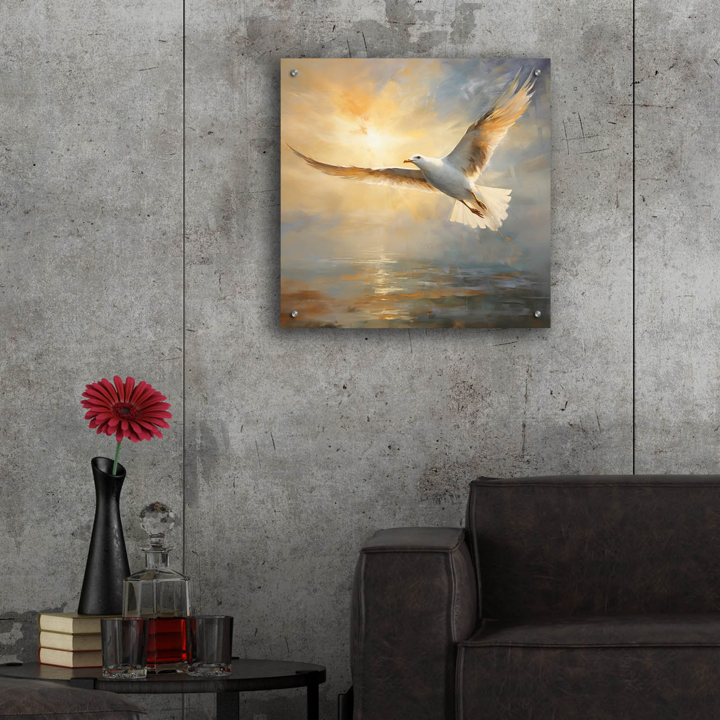 Rosecliff Heights 'Seagull' by r3darch0n Acrylic Glass Wall Art | Wayfair
