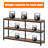 Industrial Farmhouse Bookshelf, 55" Wide 3-Tier Storage Shelf With Metal Frame, 270 Lbs Capacity Per Shelf, For Living Room, Office & Bedroom-1781085065