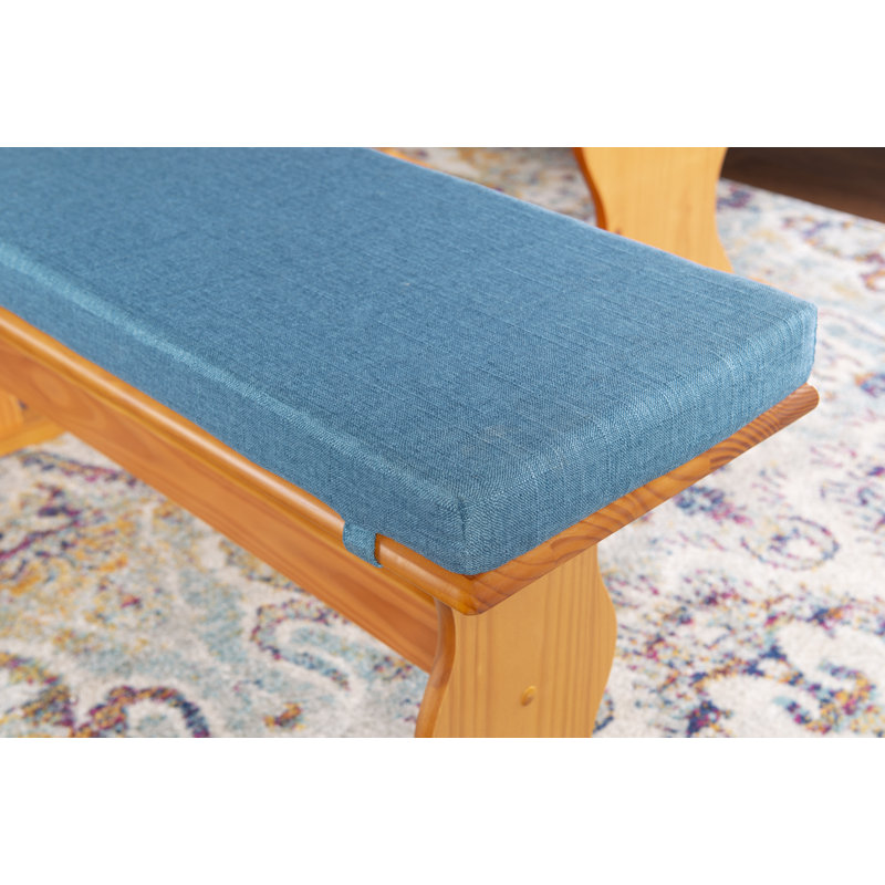 Jiles Outdoor 2'' Bench Seat Cushion, Vintage Blue