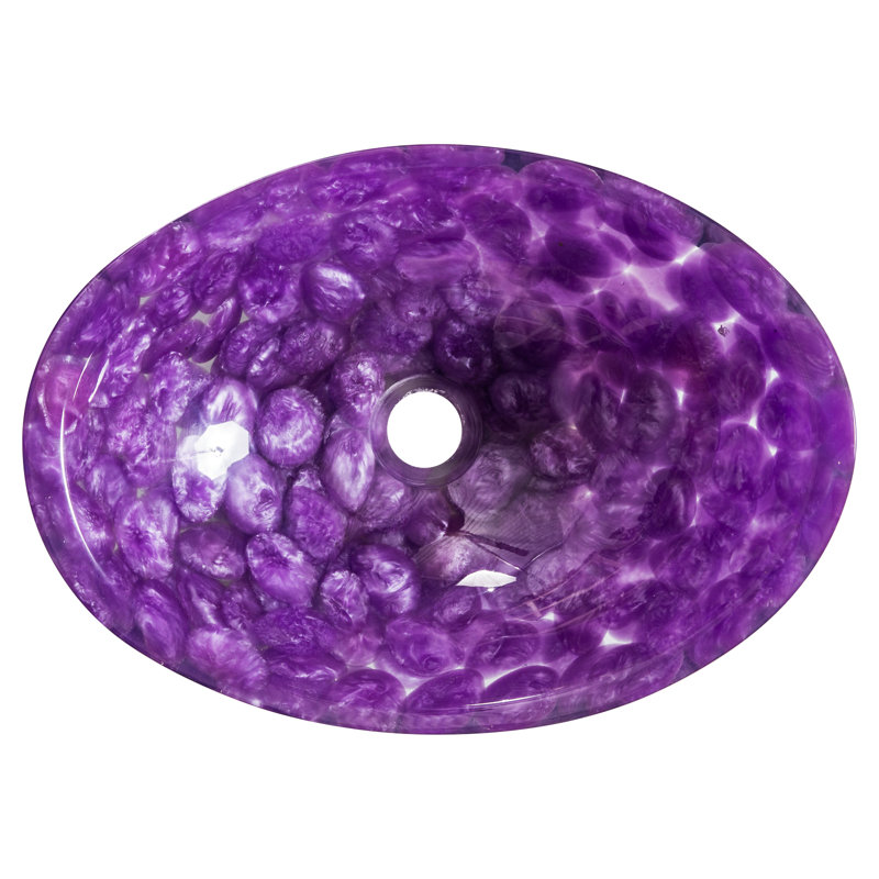 Belfry Bathroom Beatrix 410mm L x 330mm W Purple Resin Oval Sink