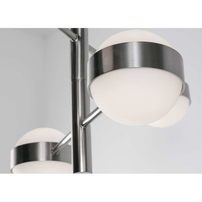 Luminaire suspendu à 4 lumières Verona, Nickel satiné