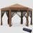 Hexagonal Pop Up Gazebo, Heavy Duty Outdoor Canopy Tent with 6 Mesh Sidewall Netting