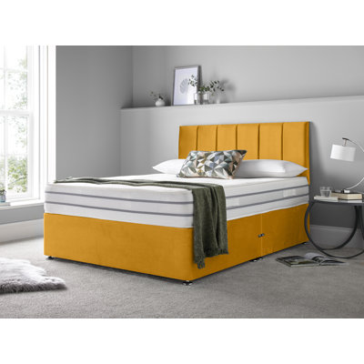 Janeah Upholstered Divan Bed with Mattress