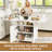 47" Wood Folding Dining Table with storage rack and cabinet, Removable Entryway Table