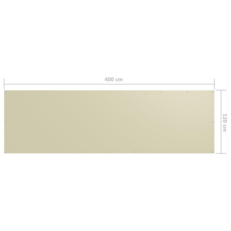 Room Darkening Roll-Up Shade, Cream, 500 cm L x 90 cm W