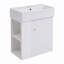 Meuble-lavabo flottant 21,6 po avec lavabo en céramique - parfait pour les petites salles de bain, rangement à gauche