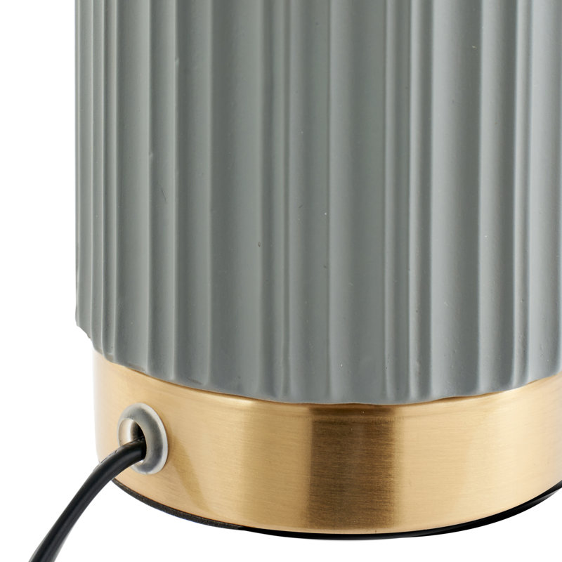 Ionic Ceramic Table Lamp, Grey