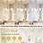 5- Light Modern Gold Sputnik Chandelier With White Glass Globe Shade For Kitchen Island Dining Room Living Room