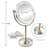 1X/10X Magnifying Double-Sided Lighted AC Plug-In Chrome Tabletop Mirror