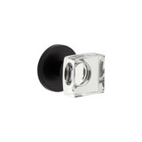 Viaggio Circolo Rosette Privacy (Bed & Bath) With Quadrato Crystal Knob