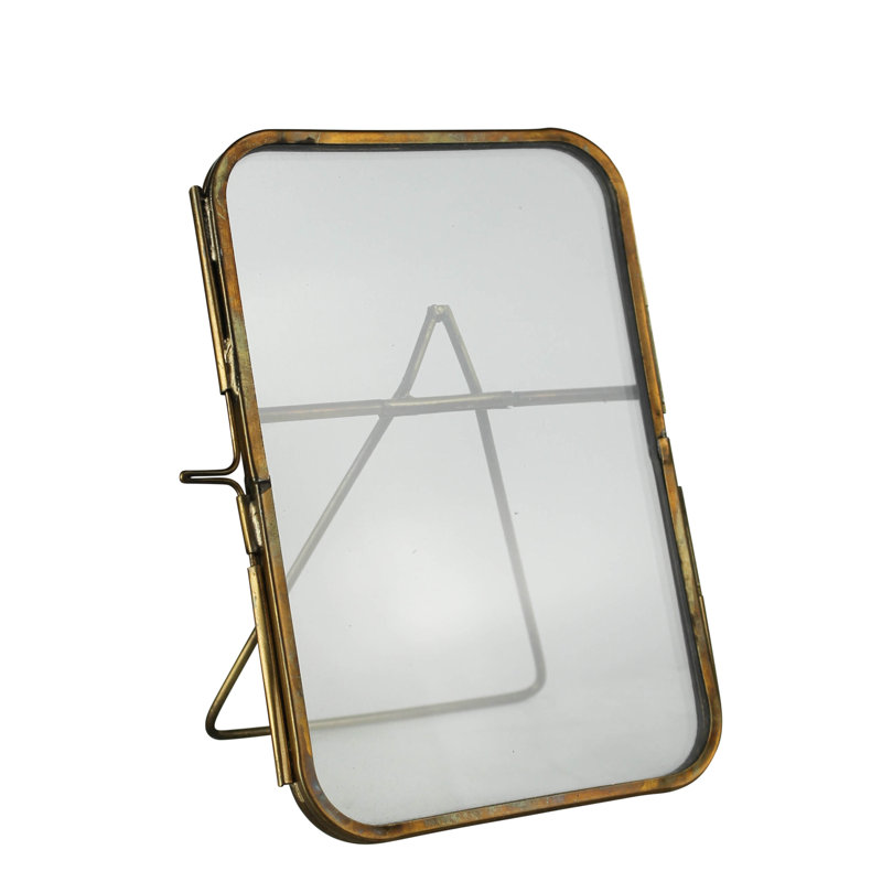 Brass Metal Picture Frame, 4" x 6"