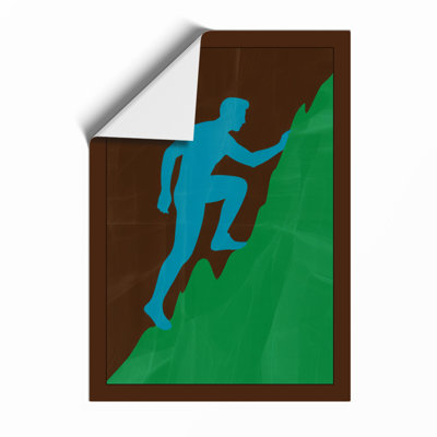 Climb to the Summit Modern - Framed Print