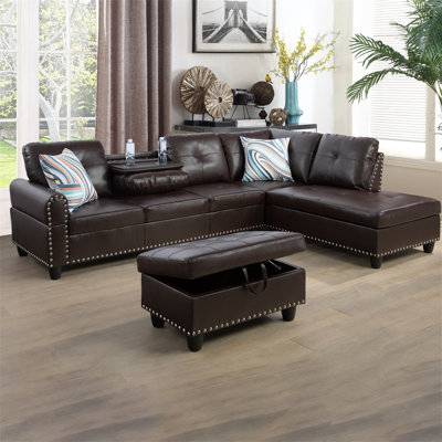 Canapé modulaire avec repose-pieds Plyler