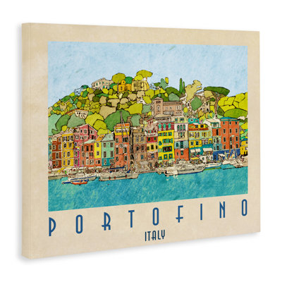 Portofino Architecture Poster Canvas, design by Ynon Mabat