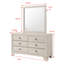 Ensemble de chambre à coucher avec lit plateforme moderne au fini blanc-608339822-608339823