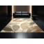 Tapis brun moelleux moelleux à motif abstrait moelleux et moderne à motif sauge Odenton-1117773534