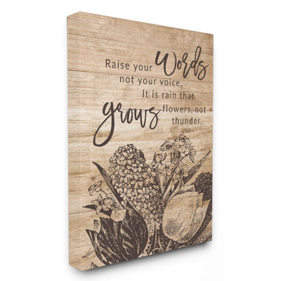 " Rain Grows Flowers Rumi Quote "
