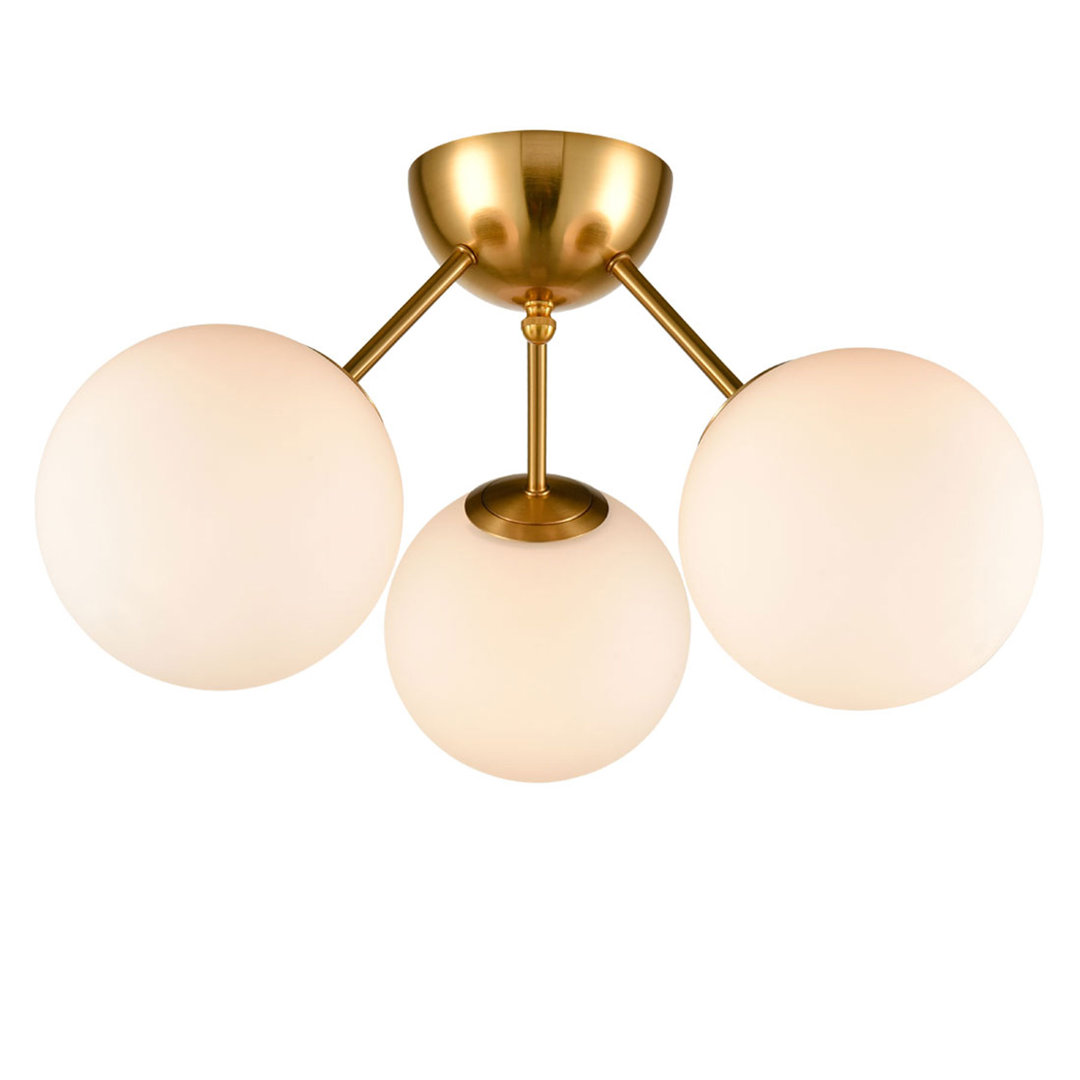 Braeley 3 - Light Semi Flush Mount Ceiling Light Sputnik Chandeliers George Oliver
